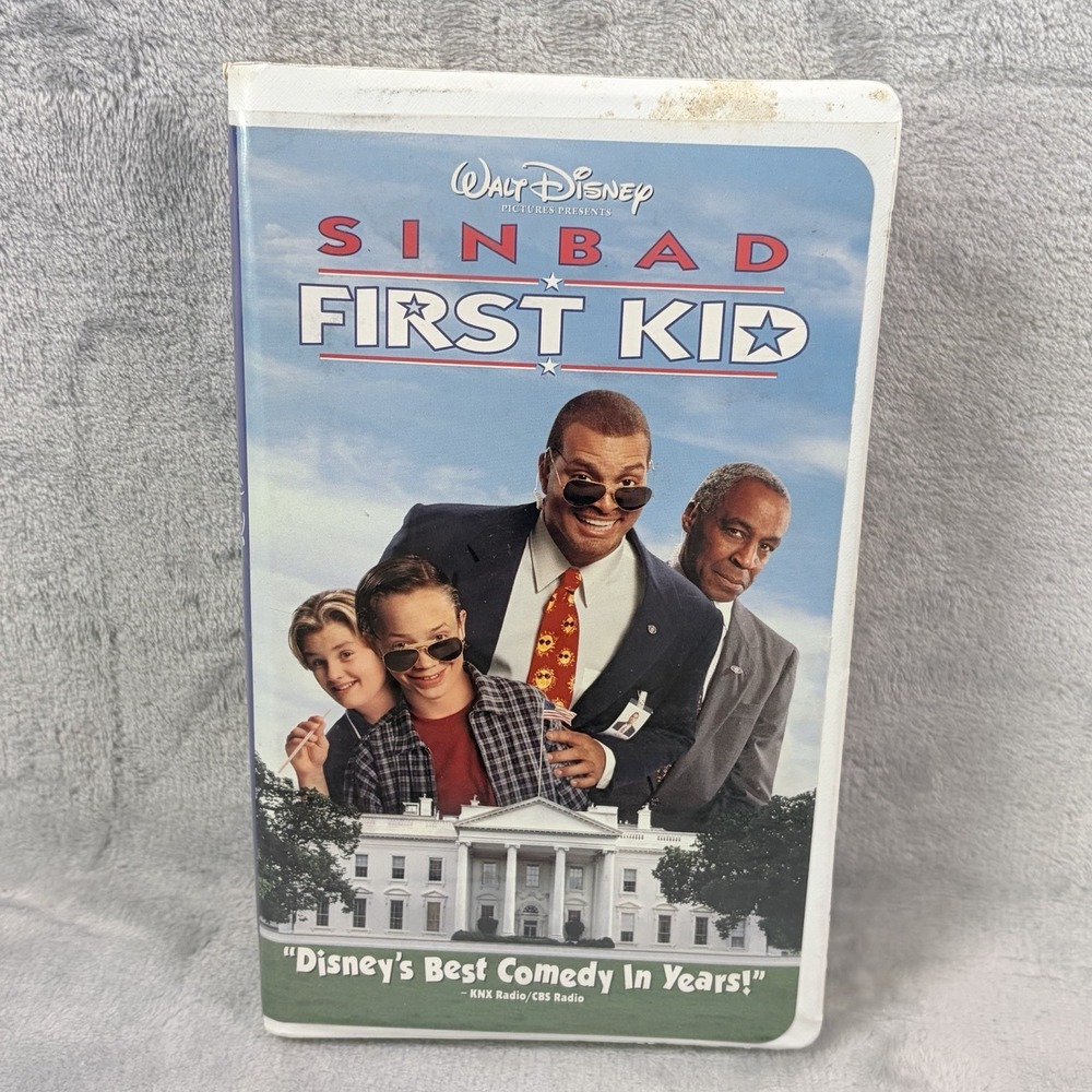 First Kid VHS 1997 Walt Disney Sinbad Clamshell Case Comedy Family Film
